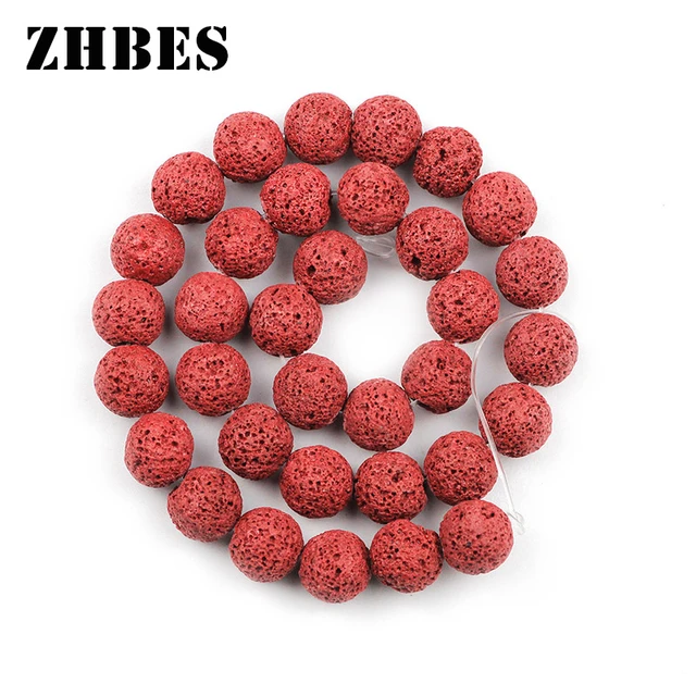 4/6/8/10/12mm Natural Red Stone Marble Beads Round Loose Spacer