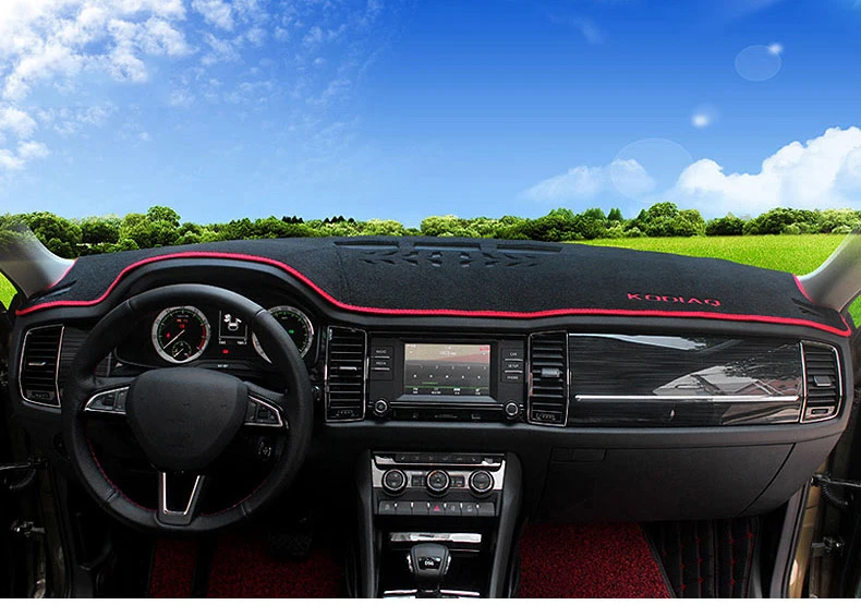 para Skoda Kodiaq Tampa do Painel Carro Esteira Evitar Luz Sun Sombra Almofada Instrumento Tapetes Guarnições Acessórios 2020 Lhd 17 High Quality Automóveis e motos