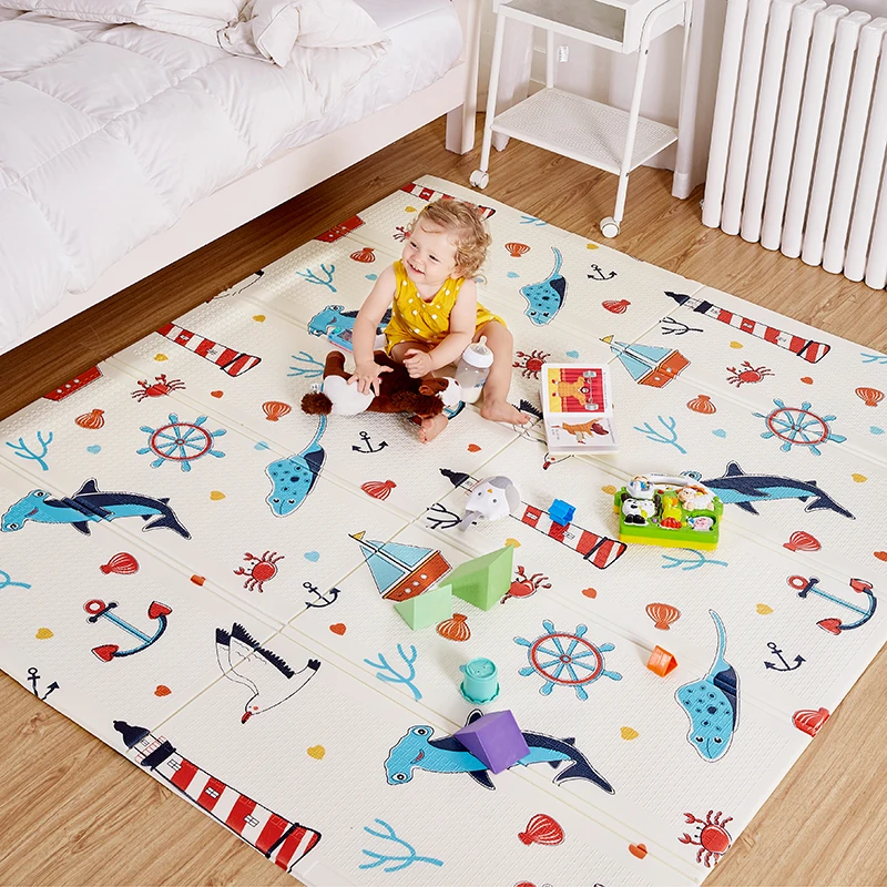 Детский игровой коврик XPE 150X200X0,8 см мультяшный ковер 59X79IN коврик для ползания водонепроницаемый Противоскользящий игровой коврик для гостиной