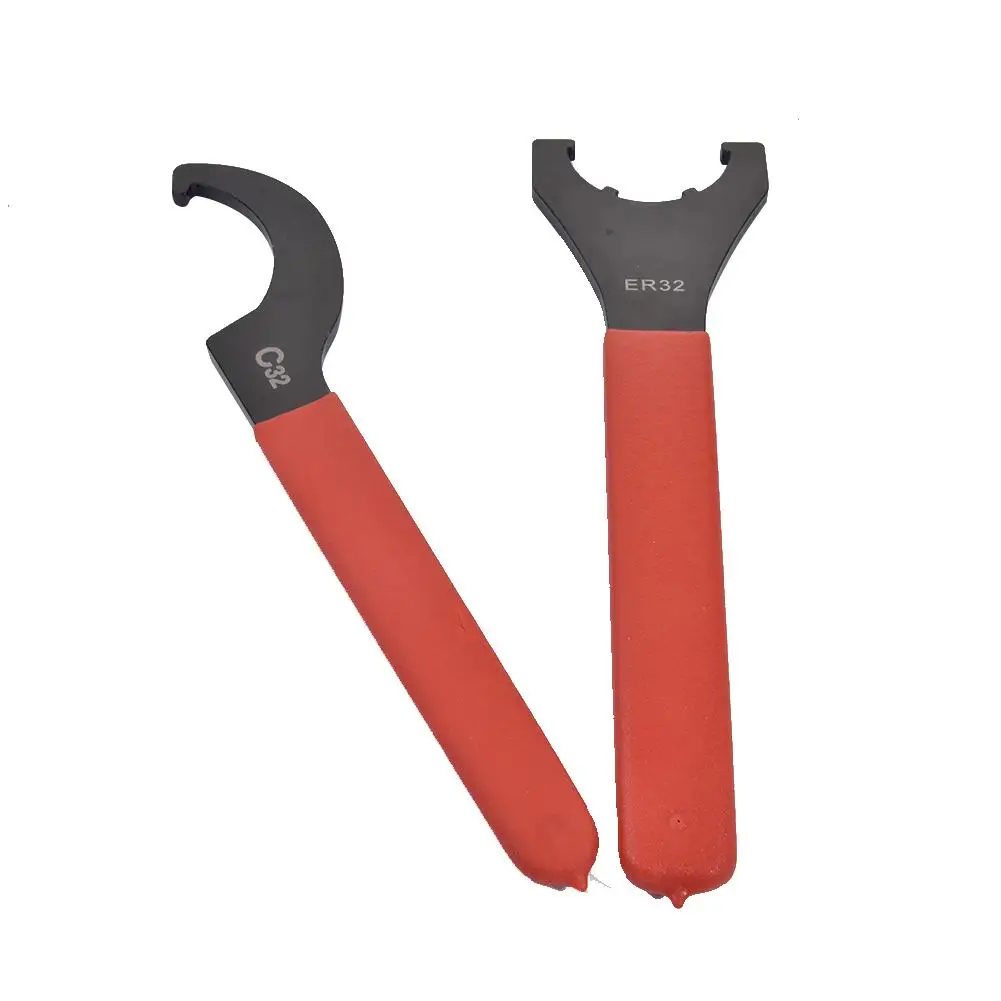 

C32 ER32 Wrench UM Type C Type Spanner Collet Crescent-type 45# Steel With Silicone Handle Nut Wrench For Clamping Nut And Screw