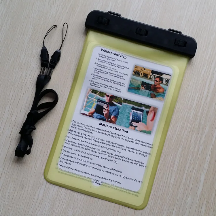 Прямая поставка универсальная водонепроницаемая сумка, ПВХ iPad Мини водонепроницаемая сумка Пляжная купальная Горячая пружина игра фотосессия
