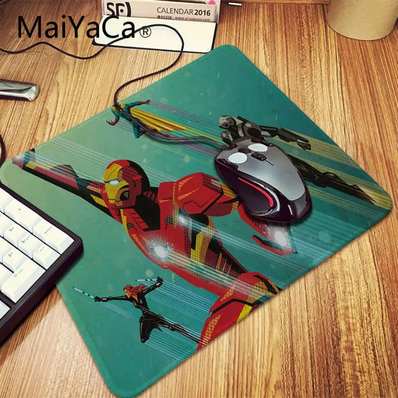 Lock Edge 20x25cm MaiYaCa классный уникальный настольный коврик для мыши Железный человек, игровой коврик для мыши, большая рекламная акция, игровой коврик для мыши для России, xl, ноутбук, ПК, ноутбук, Настольный коврик - Цвет: Lock Edge 20x25cm