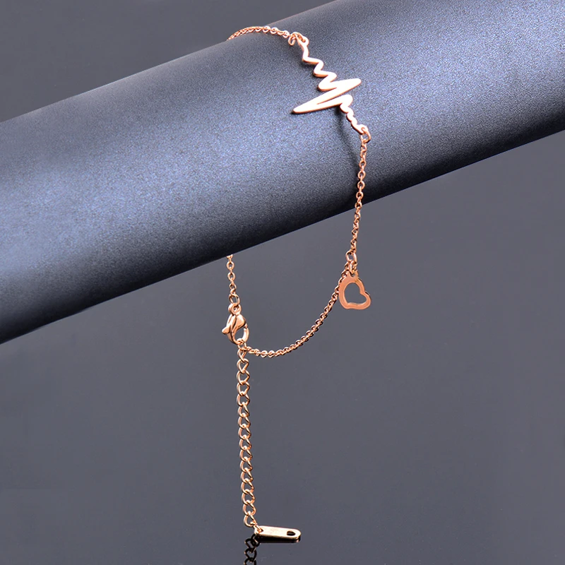 SINLEERY Stainless steel anklets Flower Bells Drop Rose Gold Color beach jewelry accessoire plage femme summer jewelry JL012 SSK - Image 6