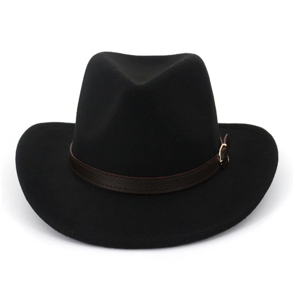 ZLD Новая мода для мужчин fedoras Женская мода джаз шляпа лето весна черная Шерстяная Смесь Кепка Уличная Повседневная ковбойская шляпа