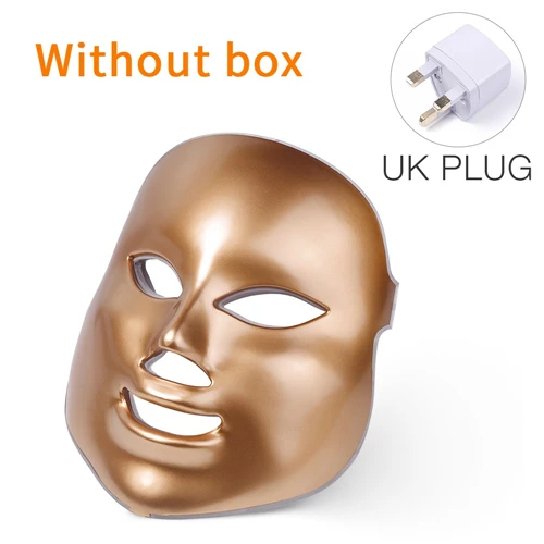 UK Plug without box Foreverlily светодиодный маска для лица 7 цветов светильник Фотон подтяните поры кожи омоложение против акне и морщин терапия салон красоты - Цвет: UK Plug without box