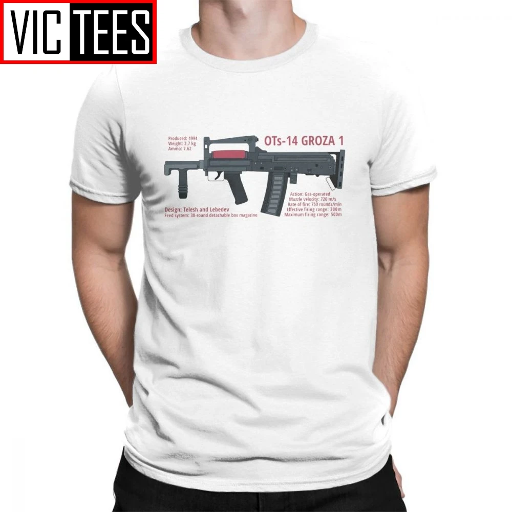 PUBG OTs 14 футболка Bullpup Rifle Groza Классическая из 100% хлопка большие размеры мужские