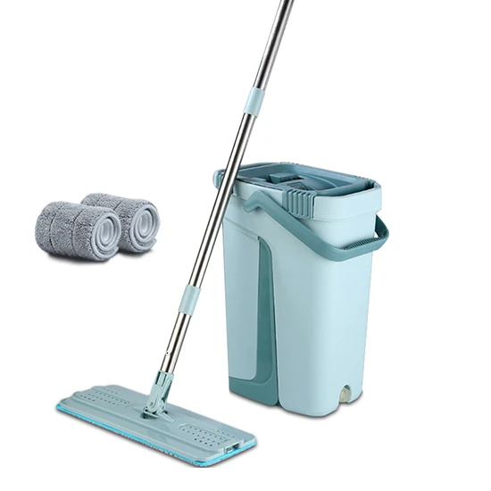 2pcs mop cloth2 Домашняя плоская швабра с ковшом для уборки 360 градусов инструмент для уборки пола ванной комнаты уборщик пола скруббер Швабра коврик кухонный очиститель - Цвет: 2pcs mop cloth2