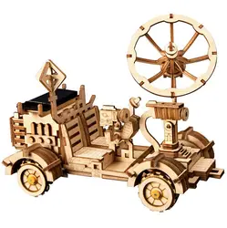 Robotime подвижная Луна Багги солнечной энергии игрушка 3D резка «сделай сам» деревянная модель строительные наборы подарок для детей взрослых