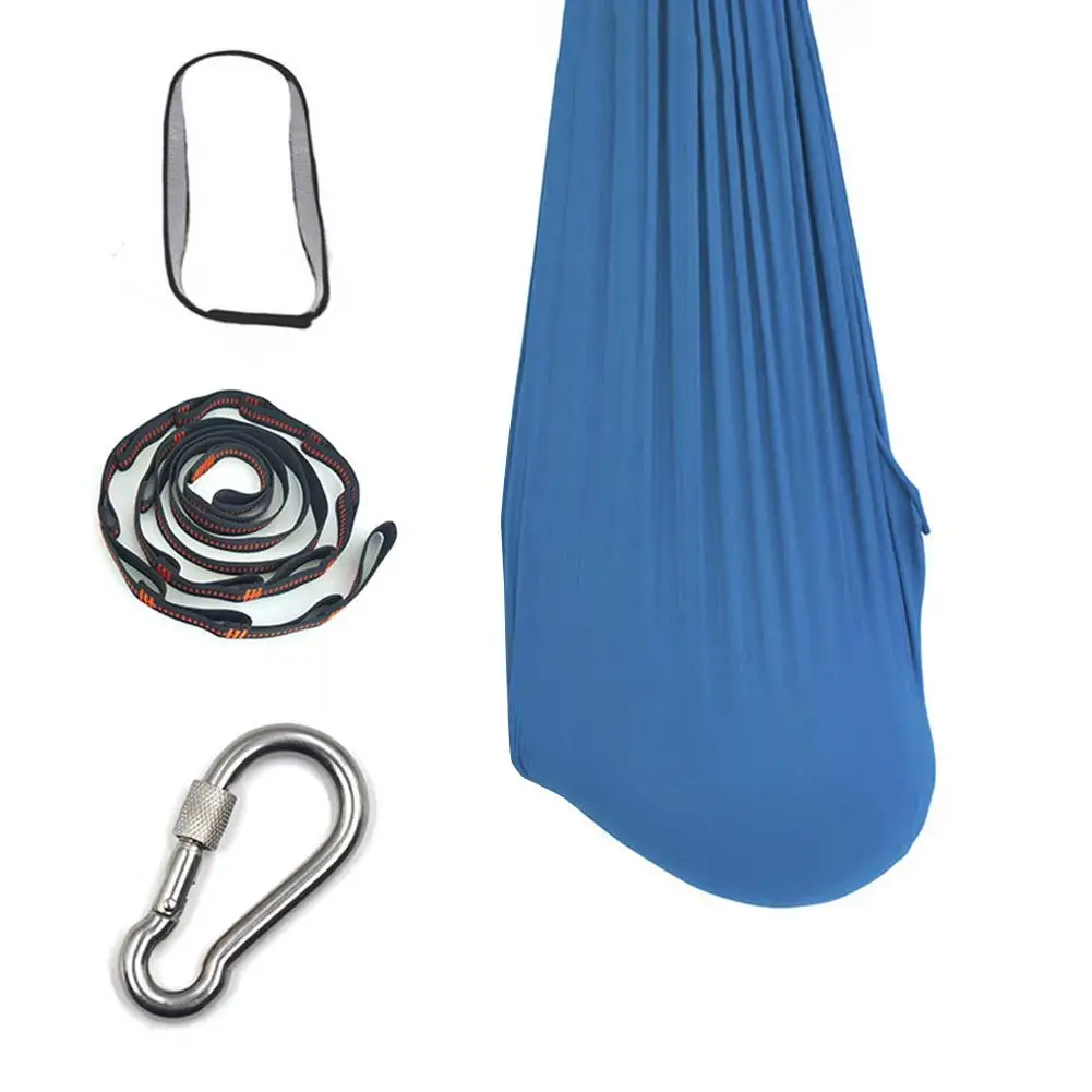 Kids Cotton Swing Hammock for Autism ADHD ADD Therapy Cuddle Up to 88lbs Sensory Child Therapy Elastic Parcel Steady Seat Swing 5