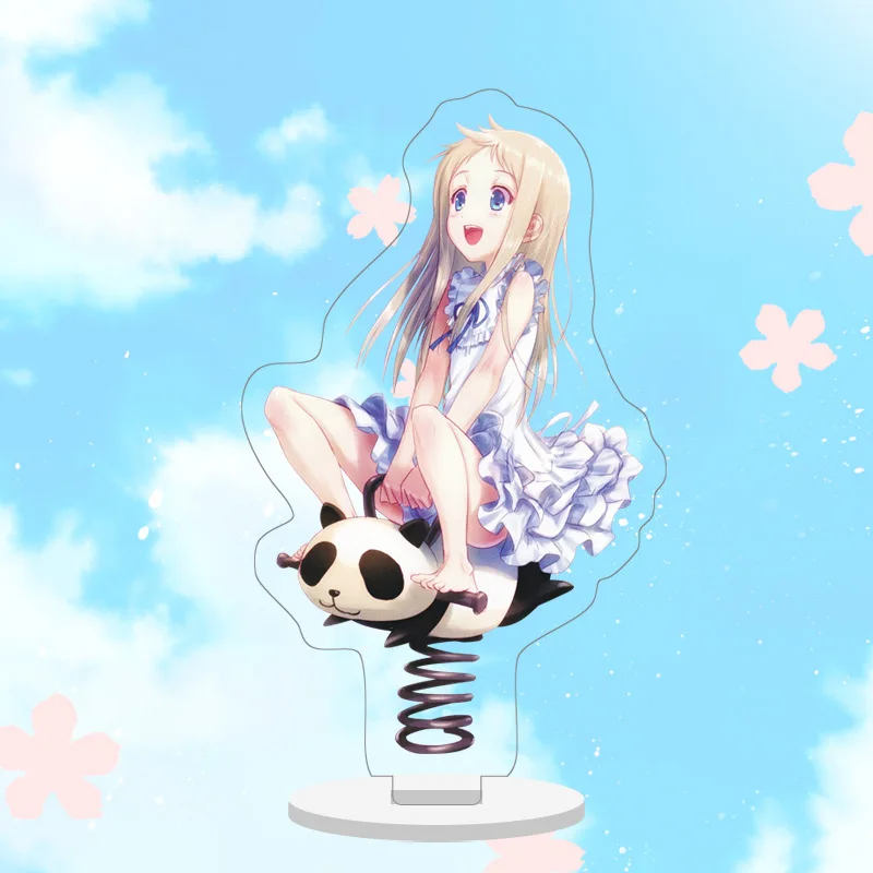as pictured Аниме Anohana Honma Meiko Menma Yadomi Jinta 10 см милая фигурка на акриловой подставке настольная коллекция украшений модель игрушки - Цвет: as pictured