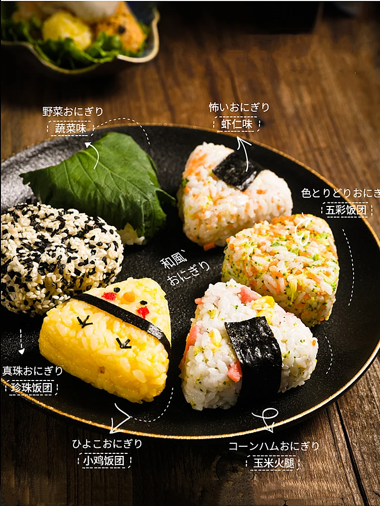 Japanese Triangle Rice Ball Mould Sushi Molds Cartoon Diy Bento Mould Seaweed Sushi Maker Sushi Bazooka Packing Bag Packing Box Sushi Tools Aliexpress