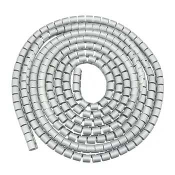 

uxcell Spiral Wire Wrap Cable Wrap Cord 3/8-inch x 10ft Polyethylene Tubing for Computer TV Theater Cable Home Office use