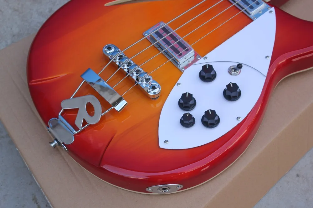 Новинка 2018 фабрика и 4 струны Rickenback 360 электрическая басовая Cherryred струнная Ricken 330