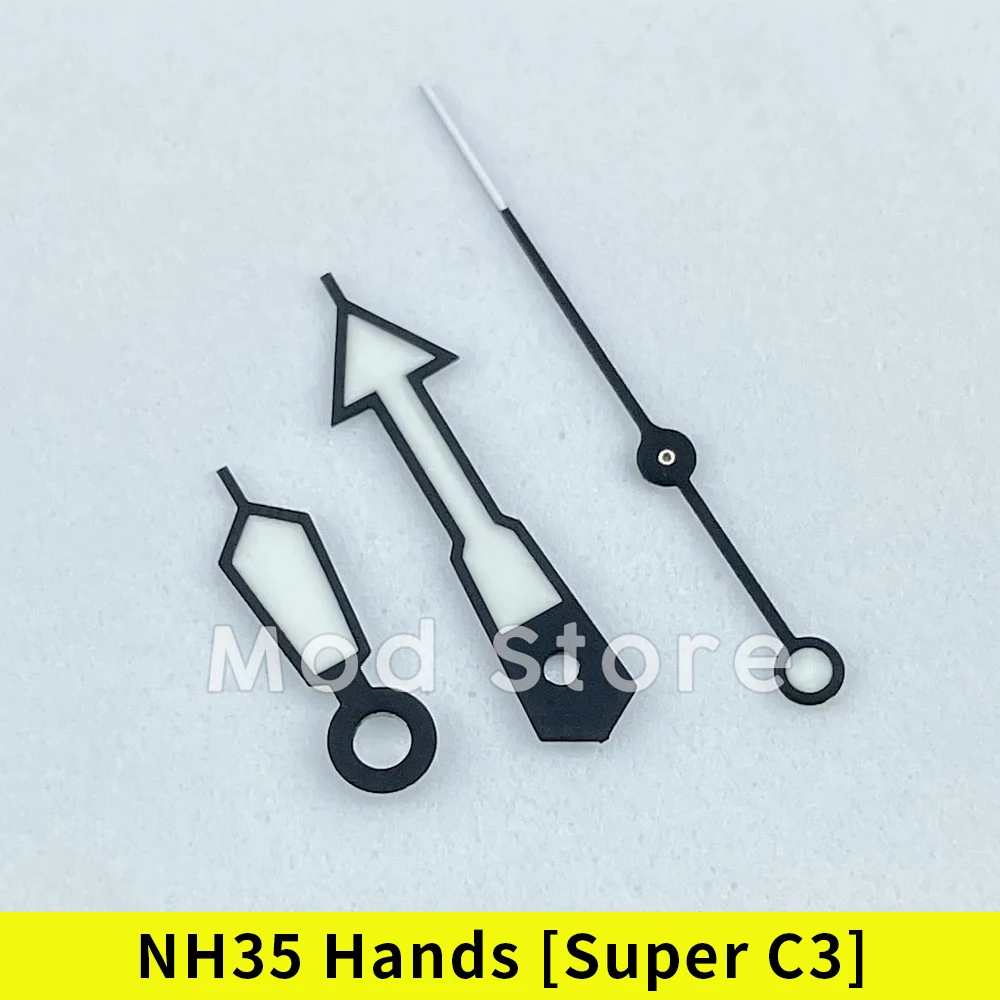

Black Watch Hands Set MOD SKX SRP 4R35 7S26 NH35 NH36 Super C3 Lume