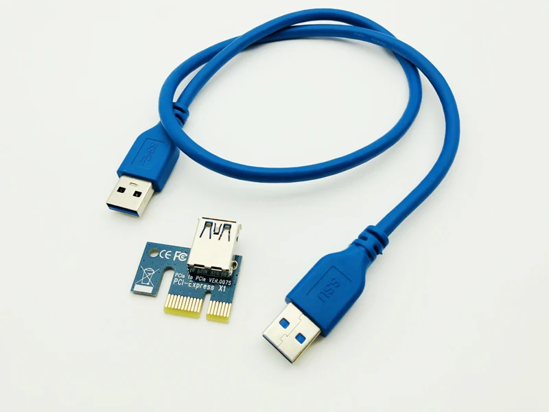 Super stable VER006C PCIE Riser PCI E Express 1x to 16x Graphics Card Riser Adapter SATA to 6pin IDE Power Supply For BTC Mining