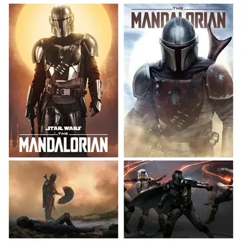 

NEW 2020 The Mandalorian Poster Star War Classic Moive StarTrek Space Canvas Poster Morden Personality Home Decoration Wallpaper