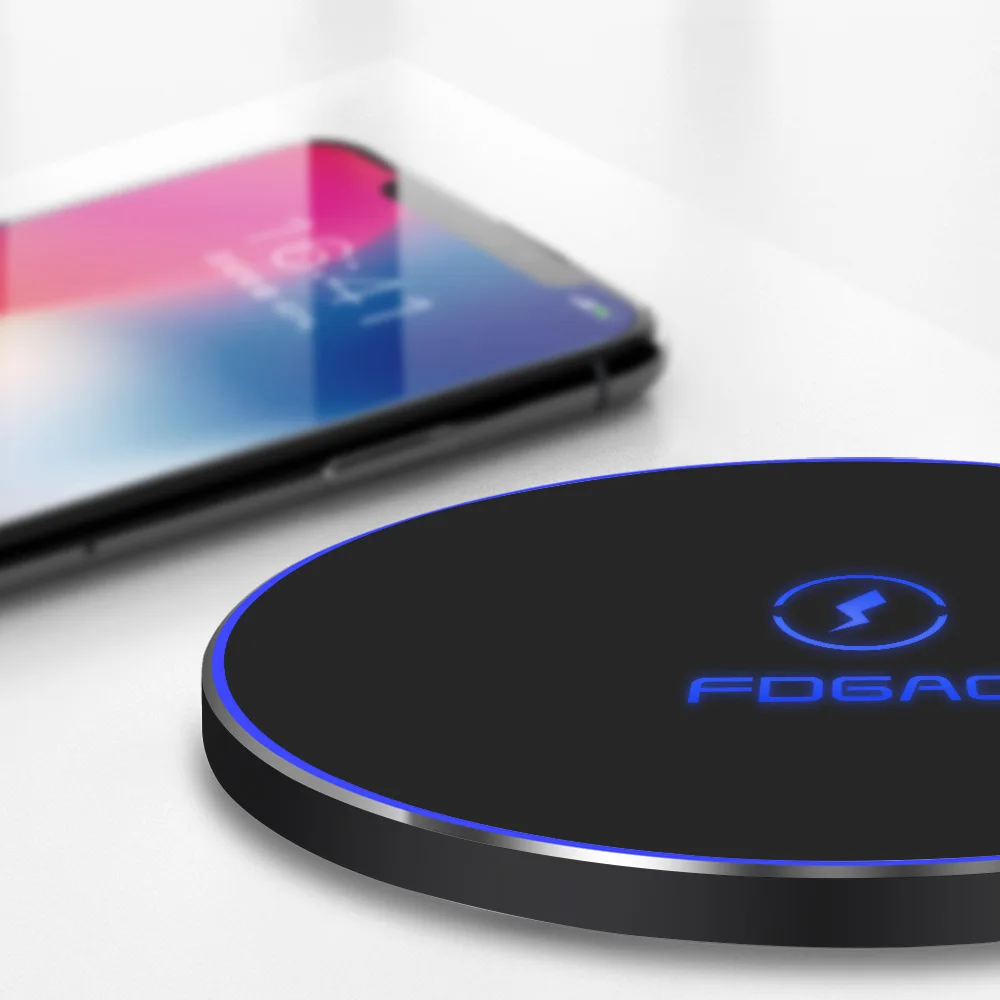 Быстрое беспроводное зарядное устройство DCAE 10 Вт для iPhone 11 XS Max X XR 8 XR samsung S10 S9 Note 10 9 8 Airpods Pro QC3.0 Quick Charging Pad