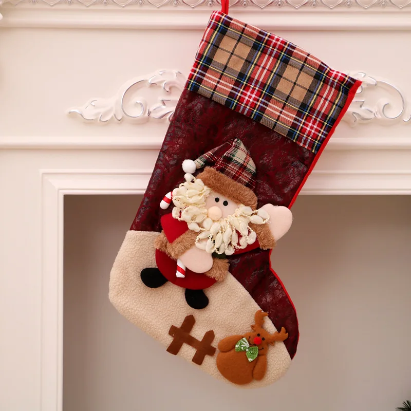 32 Santa Snowman Pendant Christmas Ornaments New Year Socks Christmas Decorations for Home Merry Christmas Tree Decorations Navidad - Цвет: 32