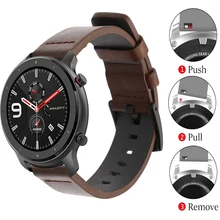Ремешок из натуральной кожи для смарт часов AMAZFIT Stratos 2s Pace браслет