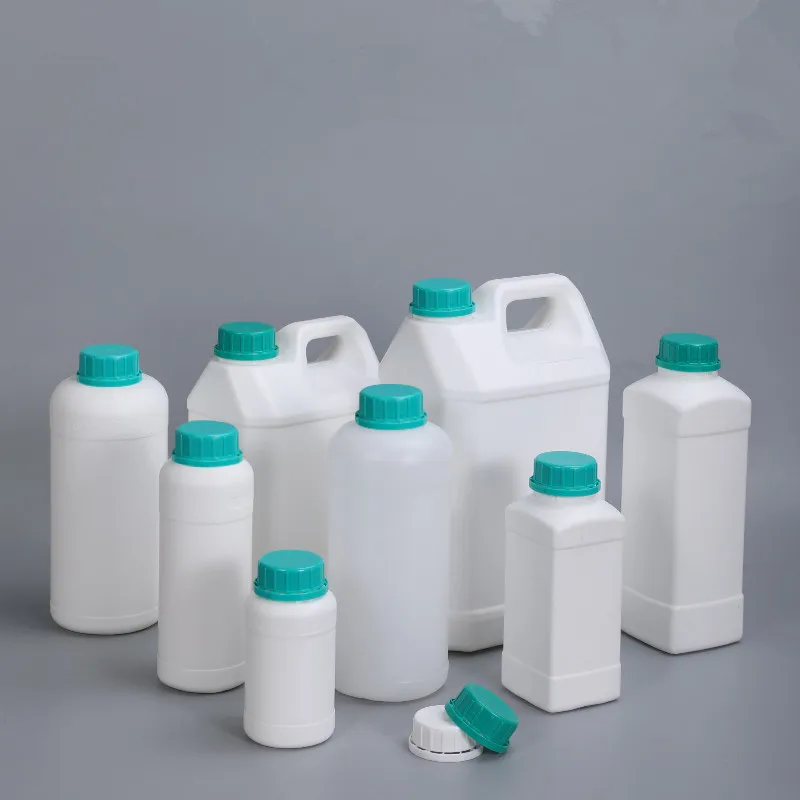 High Quality Plastic Bottle with Blue Cap HDPE Material Storage Container for Liquid Reagent Food Grade Sample Bottle