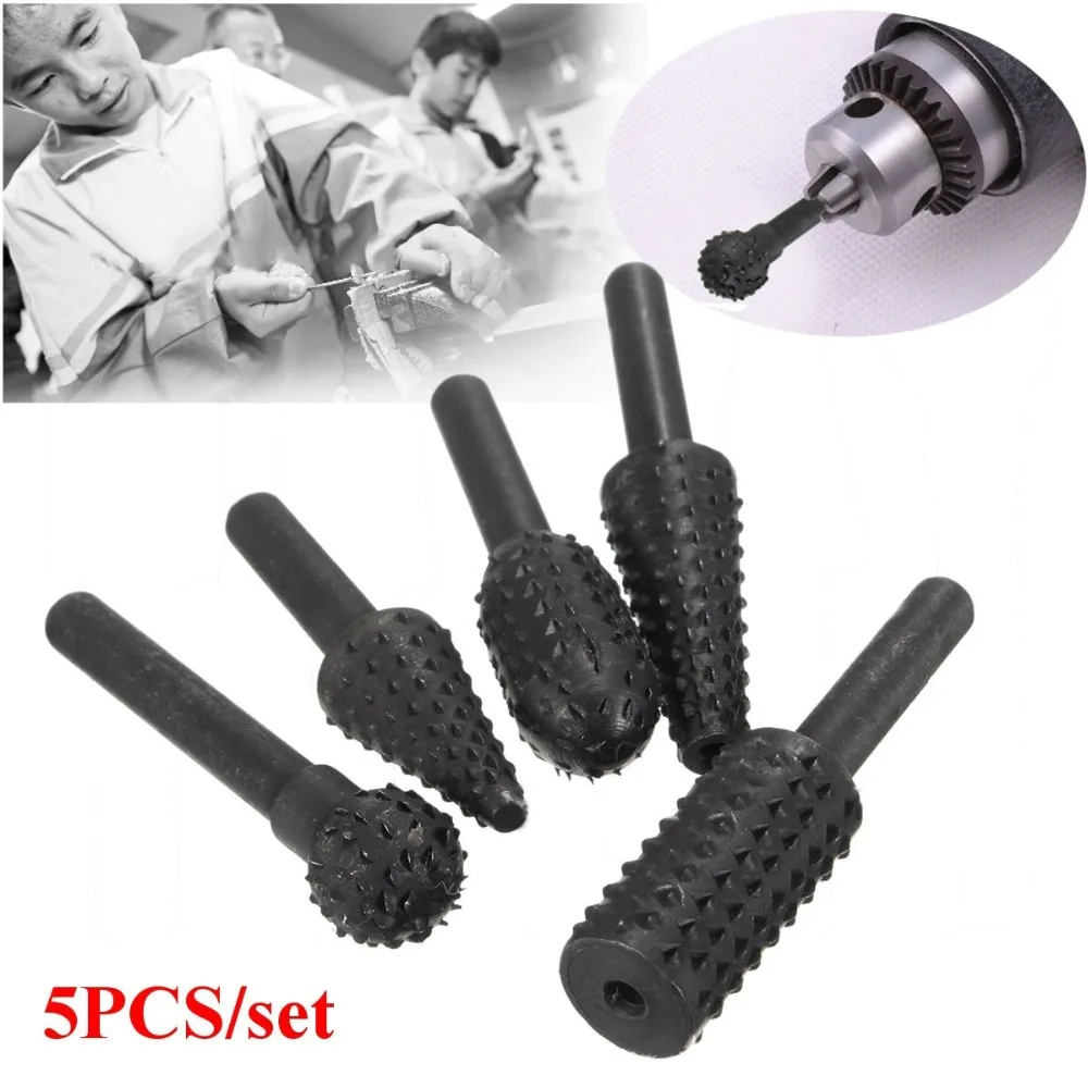 

5PCS 1/4 "File Bit Set of Woodworking Tools Woodworking Tools Woodworking Carving Construction/Engineering Manual Use