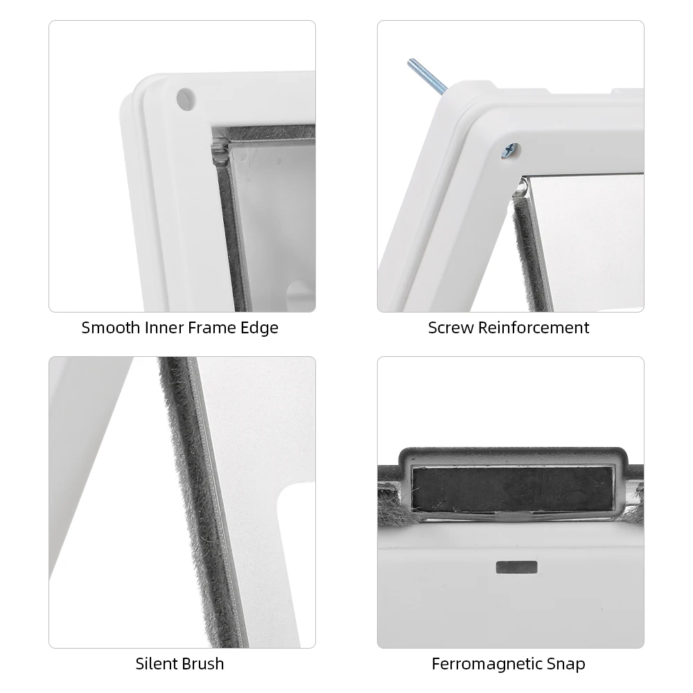 

Automatically Close Dog Door Ferromagnetic Wall Entry Pet Cat Flap Door For Medium Dogs Safe Pet Dog Door For Cats Dog Gate