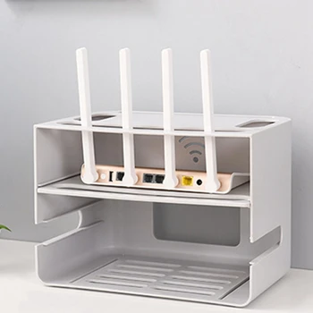 

Double Layers Drawer Type Wireless WIFI Router Storage Box Plug Board Bracket Cable Storage Organizer