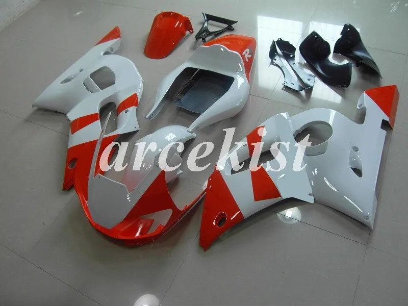 New ABS fairings Kits Fit for Yamaha YZF R6 1998 1999 2000 2001 2002 fairing set R6 98 99 00 01 02 Custom white Orange
