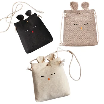 

Korea Style Lady Rabbit Ear Cute Women Shoulder Bag Lovely Children One Shoulder Bag Khaki