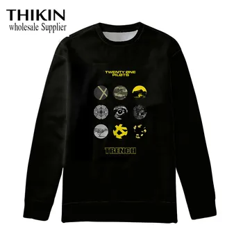 

THIKIN Twenty One Pilots Print Women Sweatshirt O-Neck Pullovers College Studenta Sweatshirts Coat Unisex Long Sleeve for Spring