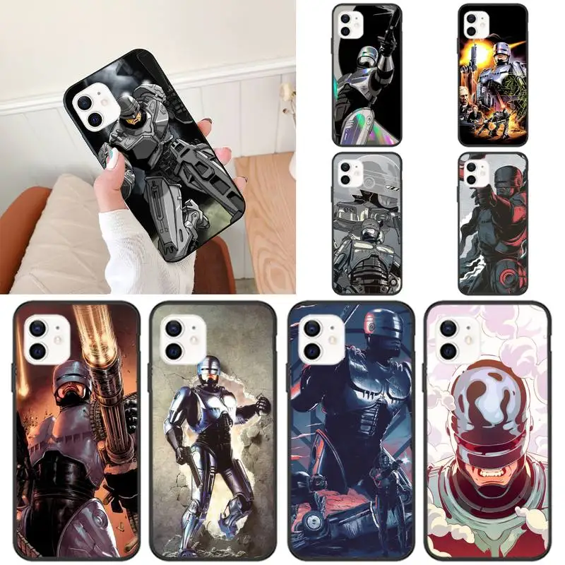 Чехол R-RoboCop для iPhone 11 12 Mini 13 Pro XS Max X 8 7 6s Plus 5 SE XR | Мобильные телефоны и аксессуары
