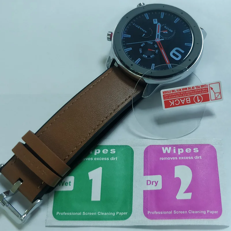 2 шт) Ksadkvor для Xiaomi Amazfit GTR 47 мм 42 мм умная Защитная пленка для часов 9H Твердость Закаленное стекло для Amazfit GTR 47 мм