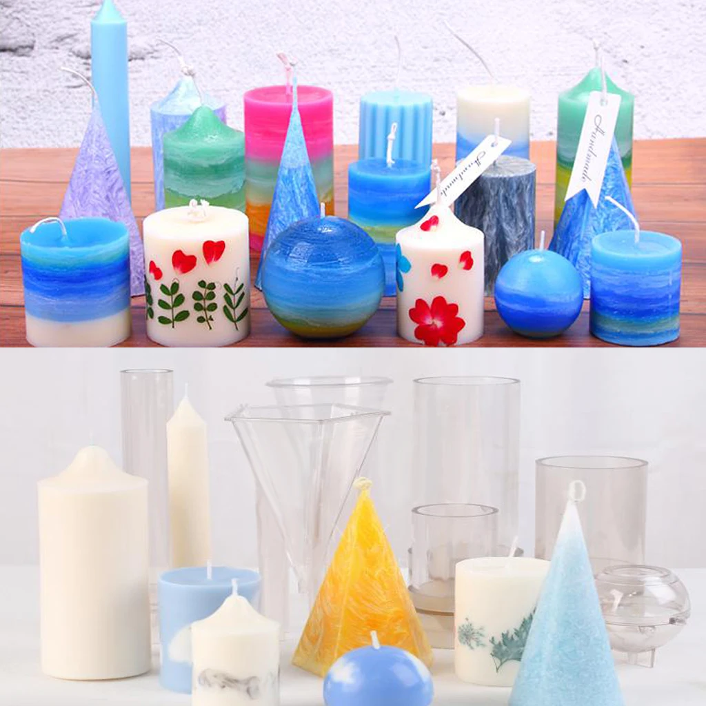 Plastic Pyramid Taper Mold Large Cylinder Candle Making Molds DIY Candle Making Supplies