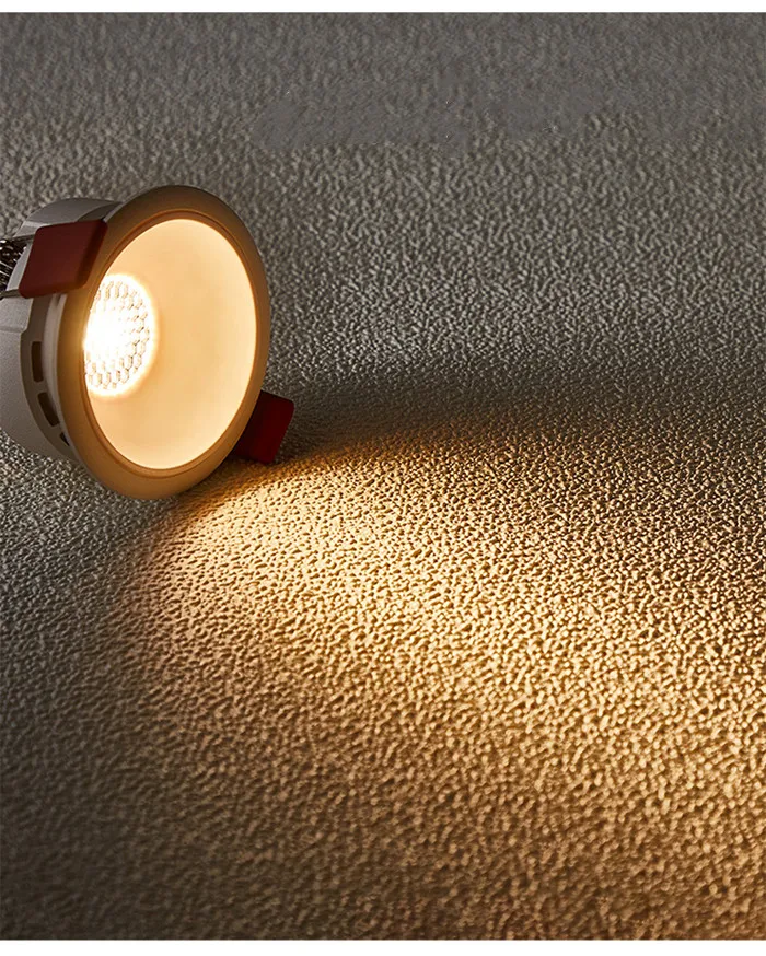 Description Picture 3 of itemDimmable Round  Anti Glare Recessed LED Downlight 7W 12W 15w 20w AC85-265V COB Ceiling Kitchen Living Room Indoor Lighting