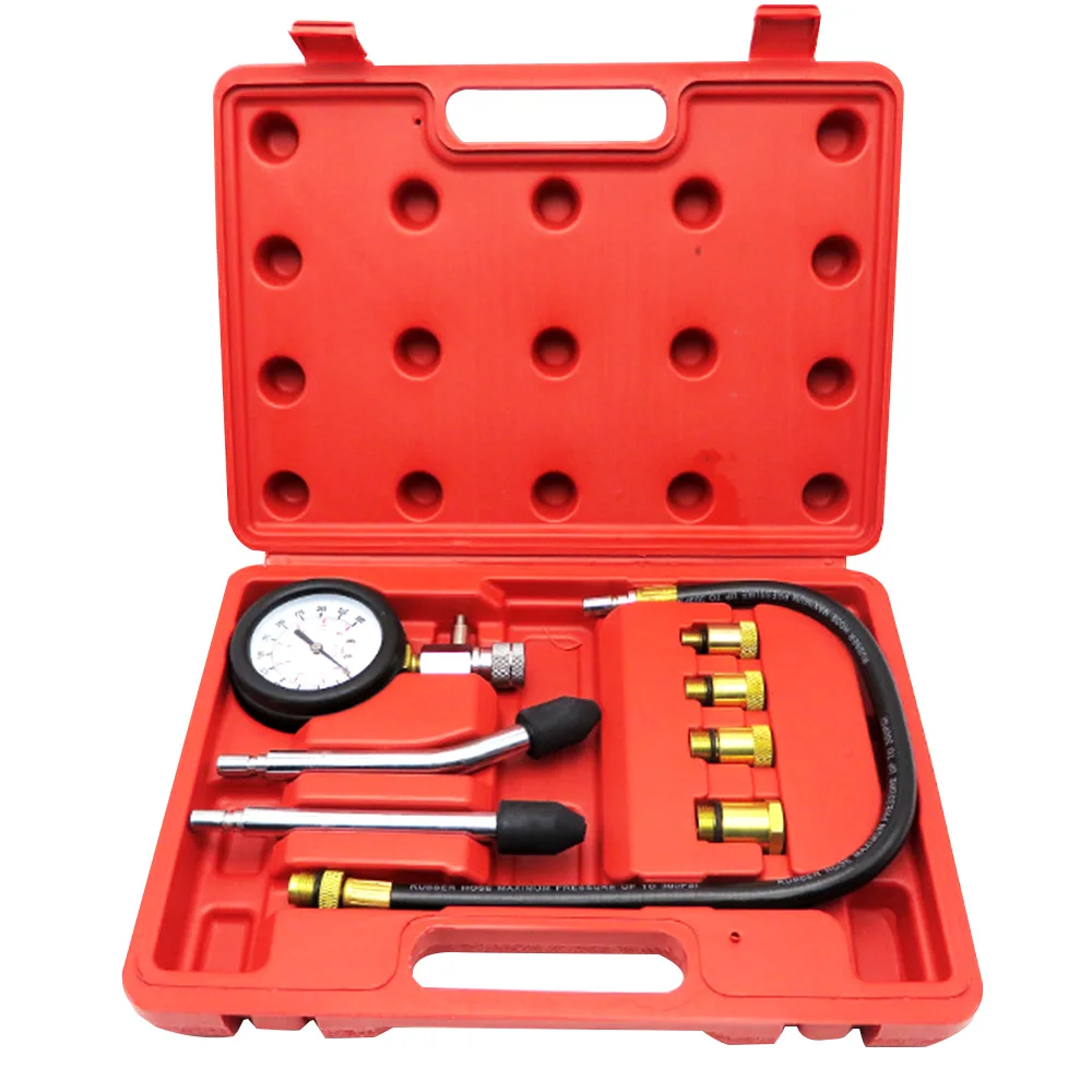 Automotive Motorcycles Petrol Engine Compression Tester Pressure Gauge Tester Kit Car Repair Tools