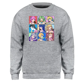 

Super Smash Hoodies Tracksuits Streetwears Bros Ahegao Crewneck Jumper Tops SweatshirtsSex Waifu Girl Black Casual Mens Hoodie