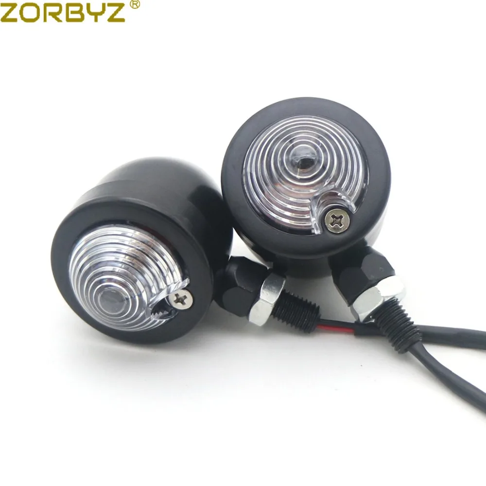 ZORBYZ мотоцикл черный тяжелый металл Пуля указатель поворота сигнала поворота для Harley Honda Yamaha Suzuki