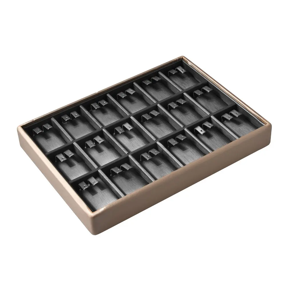 

New Hot! 18 Slots Jewelry Pendant Earrings Collections Display Tray Hook Case Box Container Showcase Organizer Box Gift