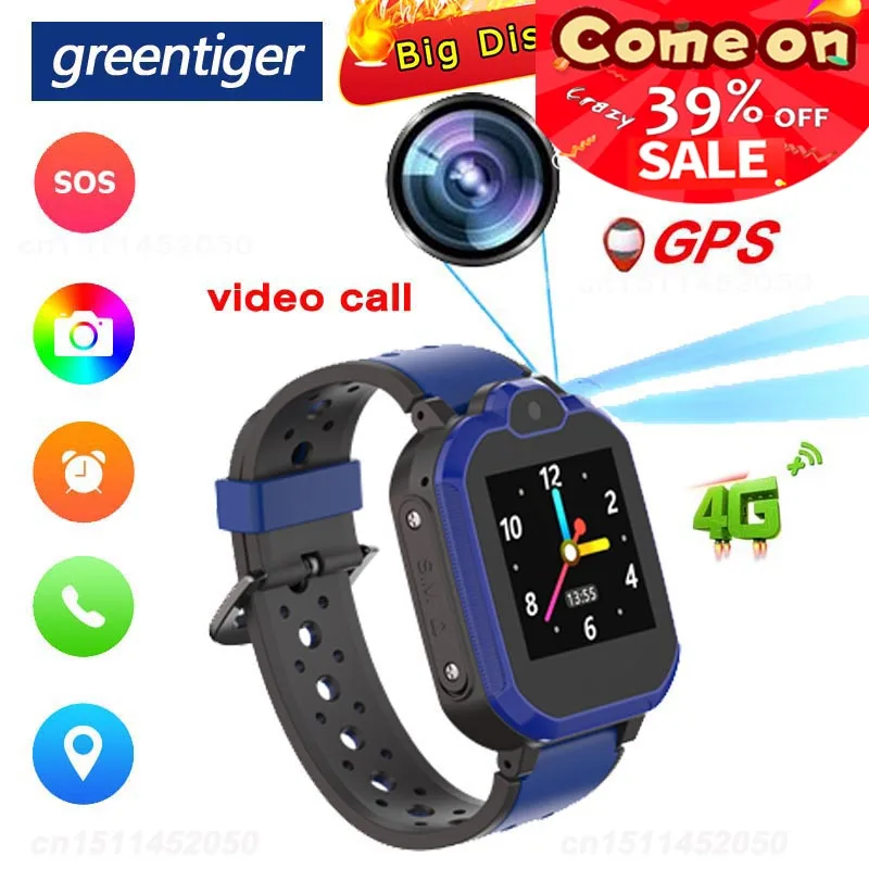 Смарт часы Greentiger LT05 4G GPS Wi Fi SOS водонепроницаемый bluetooth детский смарт трекер VS A36E Q50