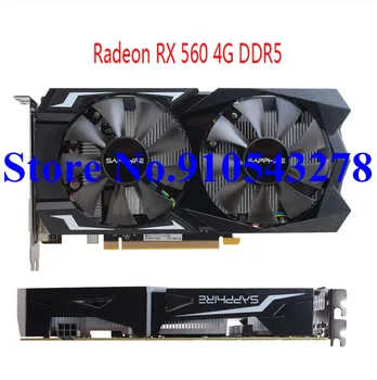 

SAPPHIRE RX 560 4GB Video Card GPU Radeon RX 560D 4G RX560 RX560D Graphics Cards Computer Game For AMD Video Card Map HDMI PCI-E