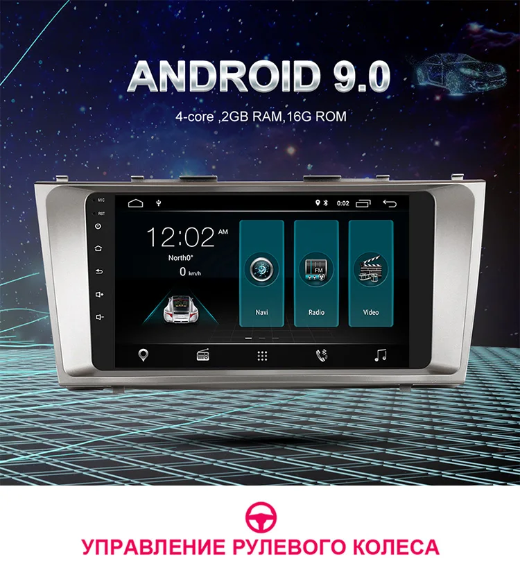 Автомобильный Радио мультимедийный плеер для Toyota Camry 40 2006-2011 Авторадио 2Din Android 9,0 gps навигация магнитофон стерео