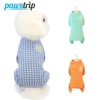 

Winter Warm Pet Dog Clothes Soft Cotton Dog Jumpsuit Casual Thicken Puppy Coat for Small Dog Cat Plaid Teddy Shirt Pet Clothing