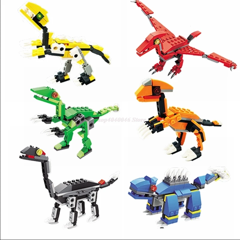 Building Blocks Locking Dinosauri Block Raptor Tanystropheus Pterosauria Bricks Figures Movies Series Lockings Toys For Children | Игрушки и