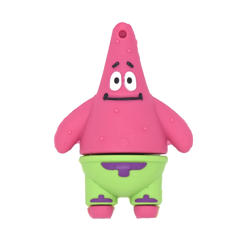 Черный Флеш-накопитель SpongeBob SquarePants с героями мультфильмов «Патрик ста», Usb флеш-накопитель с аниме, 64 ГБ, 32 ГБ, 16 ГБ, 8 ГБ, 4 Гб, u-накопитель - Цвет: Черный