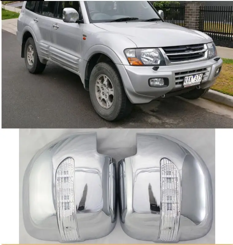 Крышки дверного зеркала со светодиодной ABS хромированной 2001 для Mitsubishi Pajero V73
