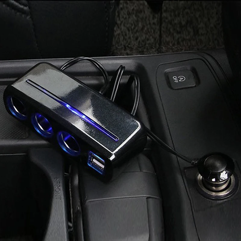 Автомобильный телефон 2 Usb интерфейс зарядное устройство разъем высокой мощности один на три прикуривателя