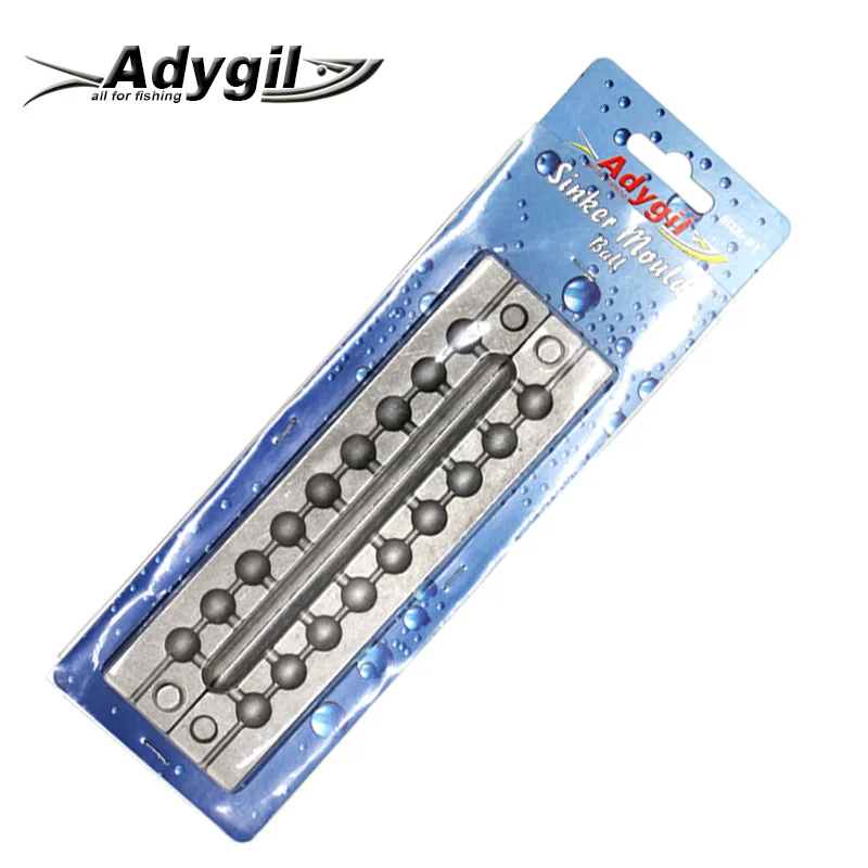 Adygil DIY рыболовный шар грузило прессформы ADBASM/#1 шариковый грузило 8 г 9 полостей - Цвет: silvery