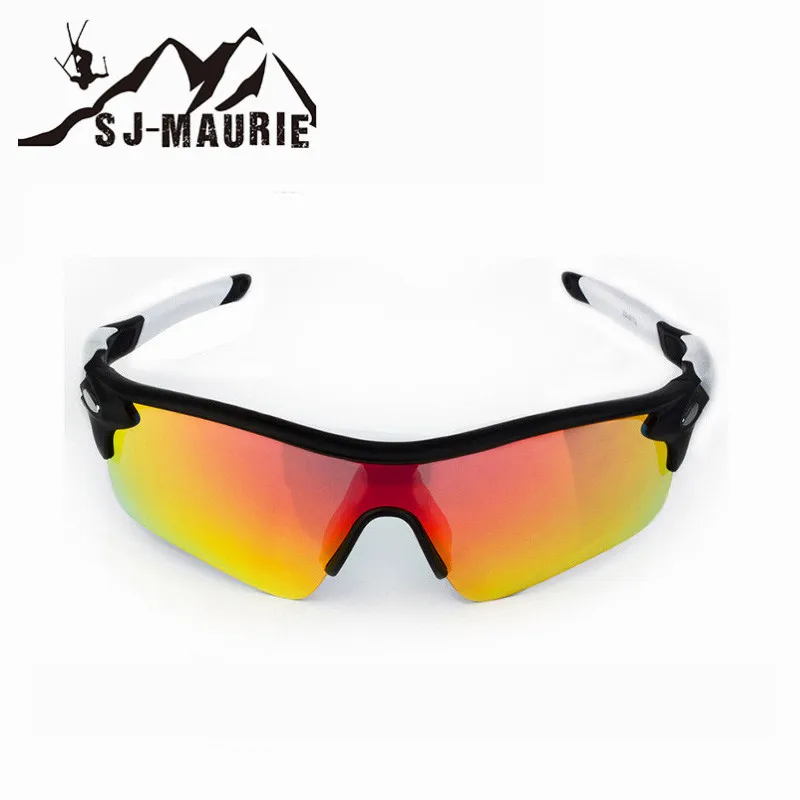 5 в 1 Polaroid лыжные велосипедные защитные очки сноуборд солнцезащитные очки лыжный шлем маска Быстрая мото велосипед Вождение Рыбалка Охота очки - Цвет: Оранжевый
