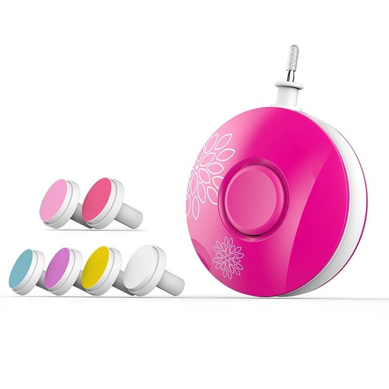 1 шт. дрель для ногтей бафик для ногтей Электрический шлифовальный Педикюр Маникюр портативный Взрослый Детский набор для дизайна ногтей 7 наконечников DIY Инструменты для ногтей