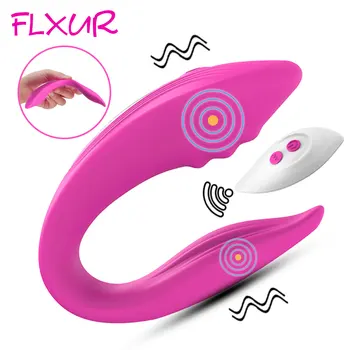 FLXUR Wireless U Shape Panties Vibrators for Women G Spot Clit Erotic Massager Double Vibrating Silicone Sex Toys Couples 1